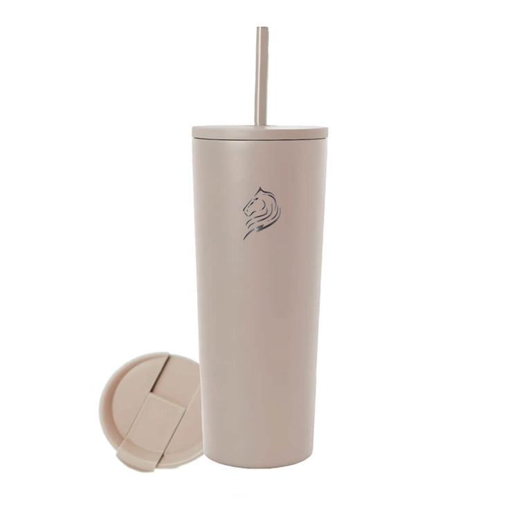 Θερμός καφέ ποτήρι  Coolnmore Tan 500ml από ανοξείδωτο ατσάλι με καλαμάκι. Διαθέτει 2 καπάκια: ένα καπάκι καλαμάκι για κρύα ροφήματα και ένα Flip-top καπάκι για ζεστά ροφήματα. Ιδανικό θερμός για ζεστόκαφέ BPA FREE