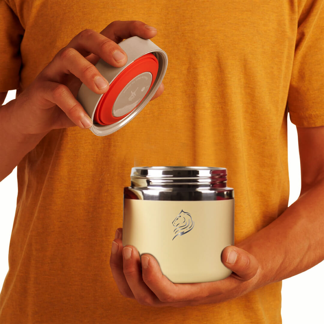 Φαγητοδοχείο θερμός Coolnmore tan 600ml 100% στεγανό κομψό και στυλάτο για κάθε μέρα