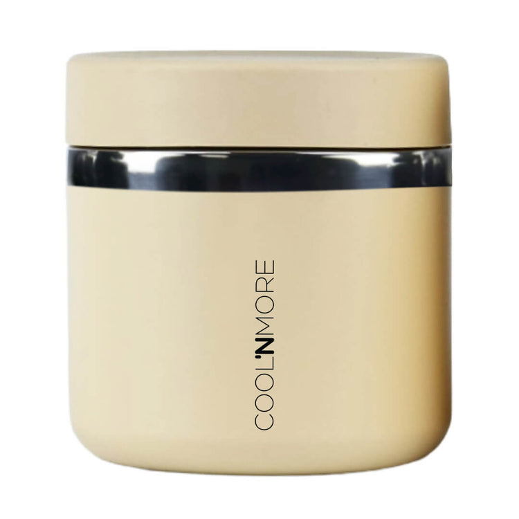 Φαγητοδοχείο θερμός Coolnmore tan 600ml 100% στεγανό ασφαλές στην τσάντα σας. Ιδανικό θερμός φαγητού για το σχολείο, Θερμός φαγητού για μωρά 