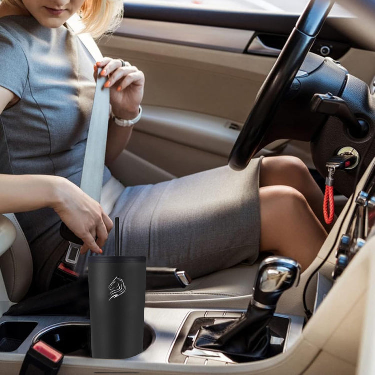 coolnmore θερμος ποτηρι 500ml και 350ml ιδανικο για ζεστο καφε ή κρυο και τσάι , χωραει στην ποτηροθήκη, με 2 καπακια