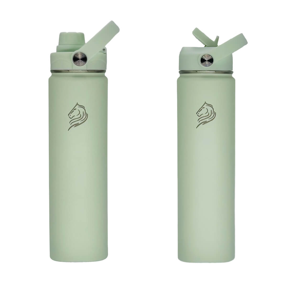 coolnmore θερμος νερου mint 750ml, με καπακι καλαμακι και sports καπακι