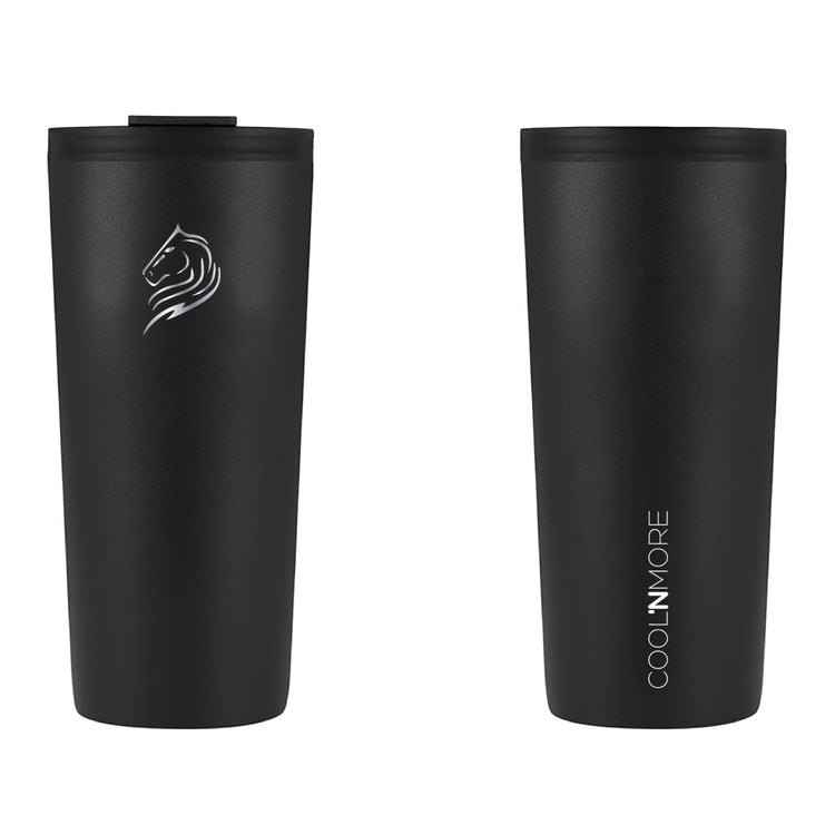 ποτήρι Θερμός καφέ με καλαμάκι Coolnmore 500ml Black από ανοξείδωτο ατσάλι. Τα καλύτερα θερμός διαθέτουν 2 στεγανά καπάκια για ζεστά & κρύα ροφήματα. Ασφαλή θερμος για παιδιά