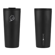 ποτήρι Θερμός καφέ με καλαμάκι Coolnmore 500ml Black από ανοξείδωτο ατσάλι. Τα καλύτερα θερμός διαθέτουν 2 στεγανά καπάκια για ζεστά & κρύα ροφήματα. Ασφαλή θερμος για παιδιά