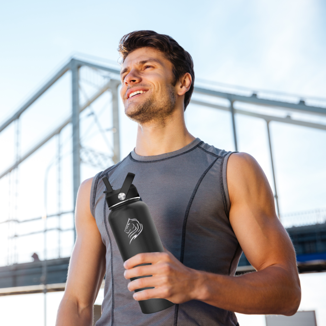 coolnmore sports παγουρι θερμος 1000ml με καλαμακι