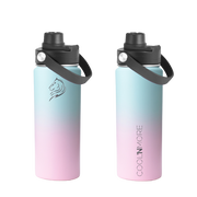 Ανοξείδωτο μπουκάλι θερμός με καλαμάκι Coolnmore 350ml ροζ μπλε