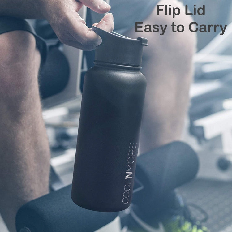 coolnmore παγουρι θερμος νερου καφε με καλαμακι